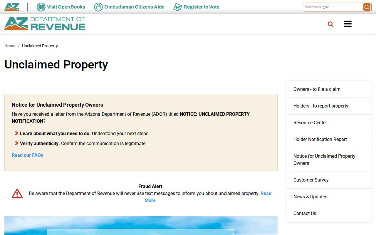 Buckeye residents directory Arizona unclaimed property search