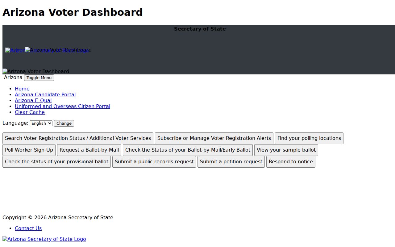 Buckeye resident lookup Arizona voter information form