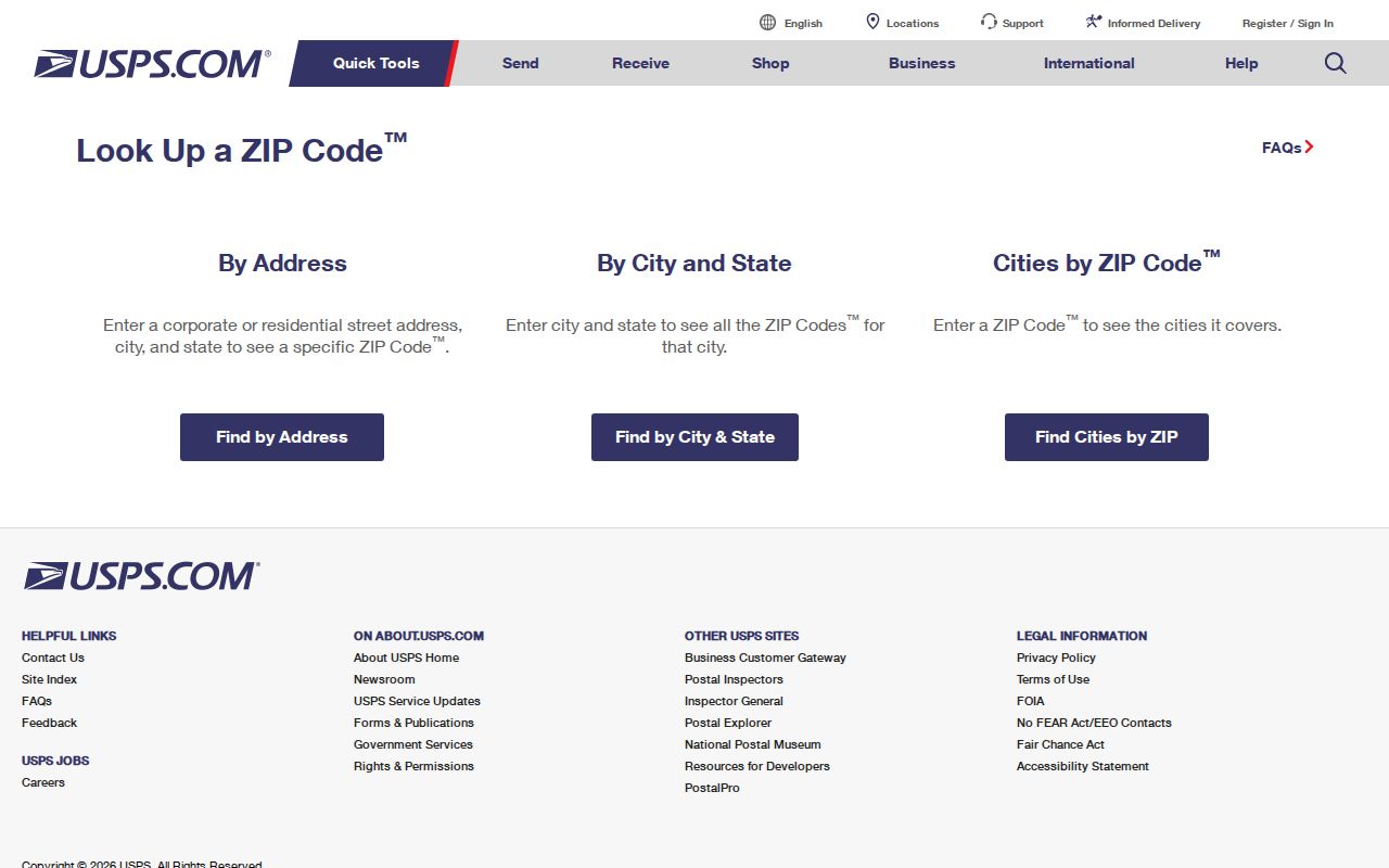 Buckeye ZIP code directory official USPS address lookup